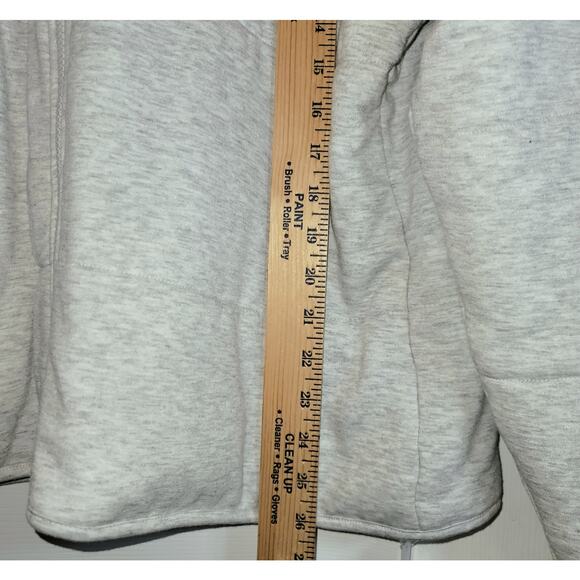 Three Dots Knit Puffer Jacket Full Zip Womens Sz XL Oatmeal Cream Zip Pockets - Picture 13 of 15